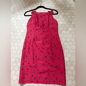Lilly Pulitzer Christmas tree Pink Silk Dress